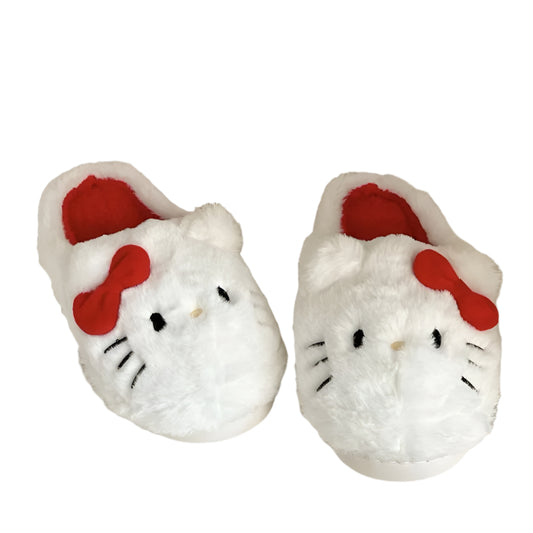 Sanrio Plush Slippers Hello Kitty Kawaii Cute Student Autumn Winter Bedroom Soft Padded Plush Bedroom Aldult Shoes Girls Xmas