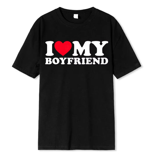 I Love My Boyfriend'S Clothes I Love My Girlfriend'S Printed Men so Please Stay Away from My Fun BF GF Quotes Couple T-Shirts