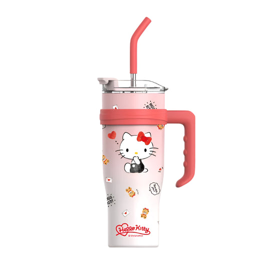 Sanrio Big Mac Insulated Cup 304Stainless Steel Large Capacity with Handle Thermos Bottle Hello Kitty Kuromi Melody Holiday Gift