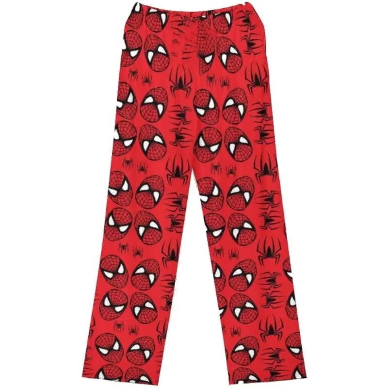 Hello Kitty Spider-Man Cotton Loose Ladies Pajama Pants Pyjama Trousers Women Men Cartoon Sleep Bottoms Lounge Wear Girl Sleep